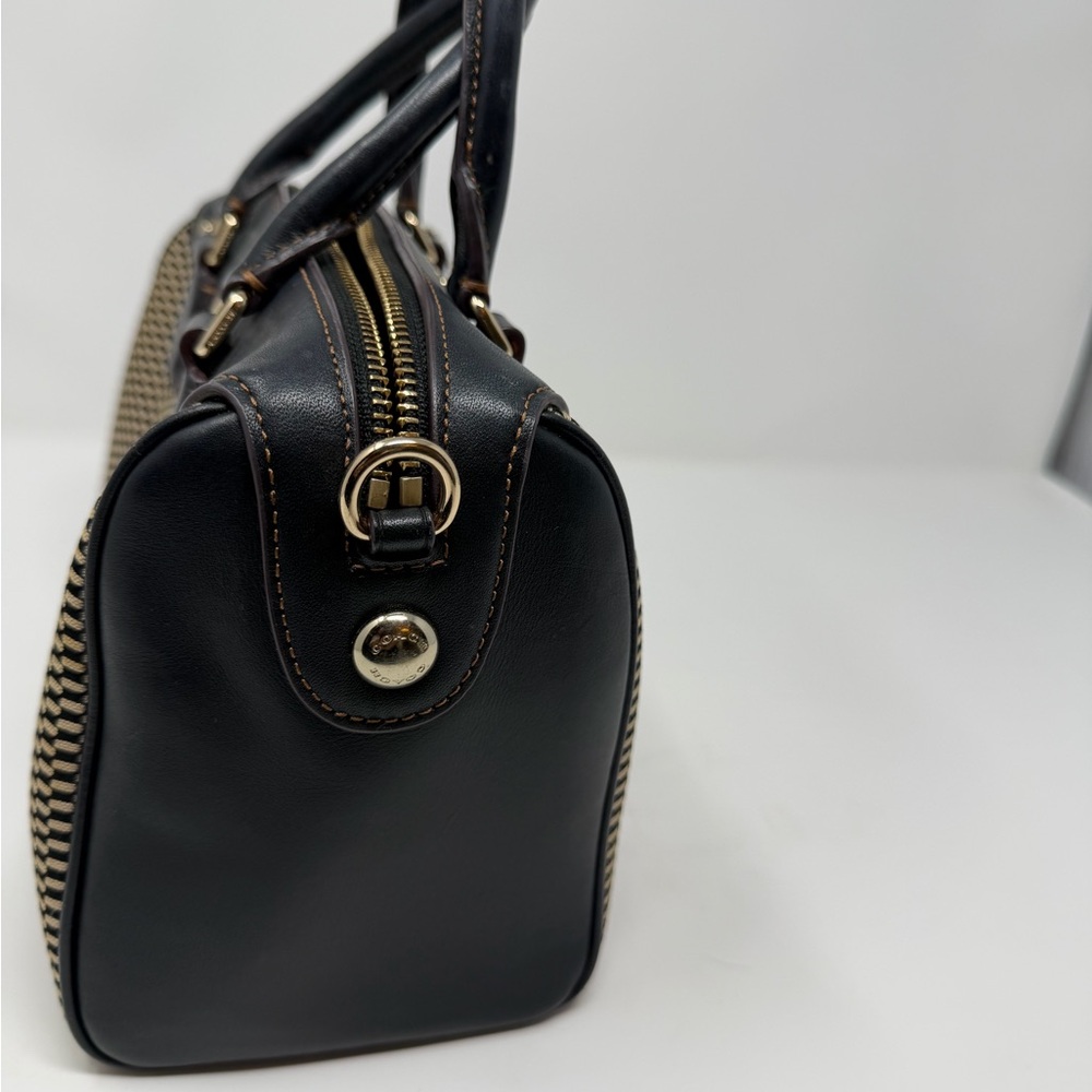 Coach Black and Cream Mini Satchel - Picture 5 of 8